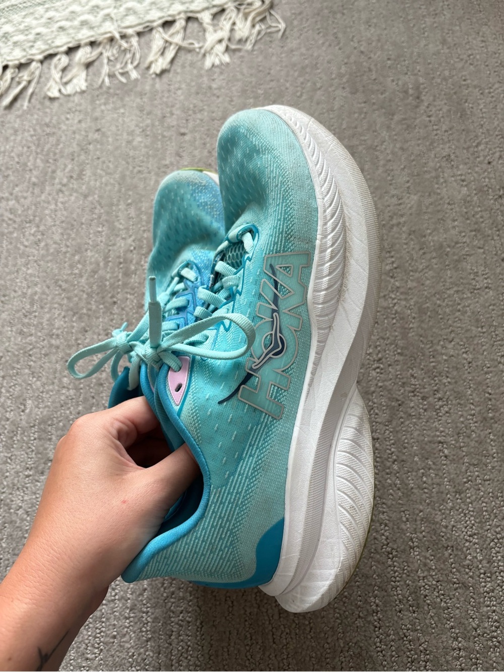 Hoka Women's Teal Athletic Running Shoe